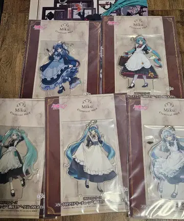 [세트] 하츠네 미쿠 스탠드 부착 클리어 키체인 클래시컬 메이드