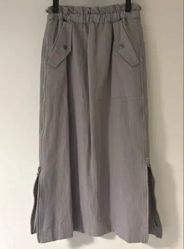 야마다야 스콧 클럽 롱 스커트 지퍼 사이드 플리츠