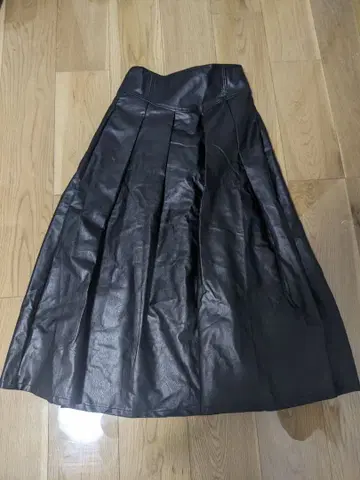 가죽 롱 스커트 L
