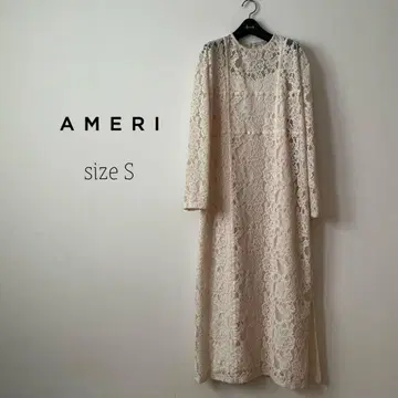 아메리 AMERI 레이스 롱 드레스 S 원피스 아이보리 파티