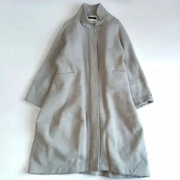 takeoff 가마쿠라 Kazuko Kitamura 롱 코트 울 그레이