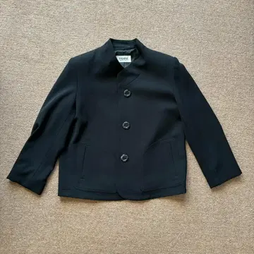 블레이저 자켓 블랙 울 프리 사이즈 모 100% 일본제