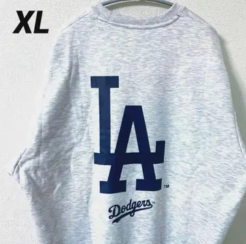 다저스 트레이닝복 맨투맨 백 프린트 네이비 자수 로고 속기모