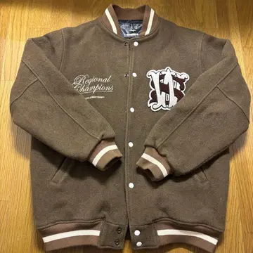 Swagger 바시티 자켓 구제 의류 브라운