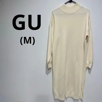 GU 아이보리 터틀넥 니트 원피스 (M)