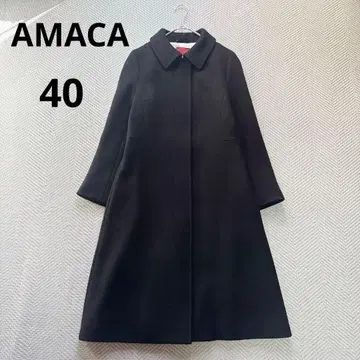 새상품급 AMACA 아마카 울 발마칸 코트 롱 코트 A 라인 L