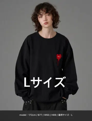 25AW 하트 로고 드로 코드 맨투맨