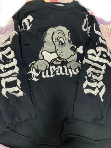 GALFY 갈피 병에 물든 롱 티셔츠 XL