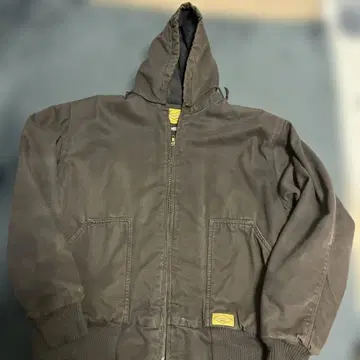 브라운 데님 지퍼 후드티