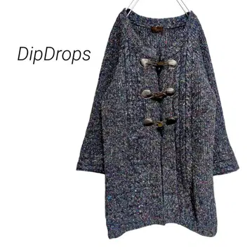 [ 딥 드롭스 ] 노카라 니트 자켓 더플 코트 멀티 컬러