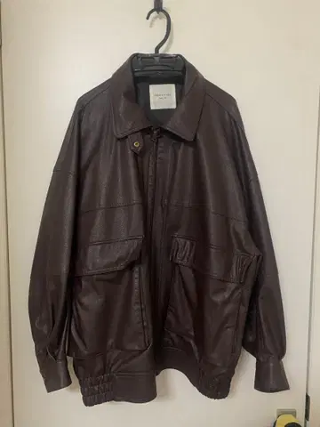 프릭스 스토어 레더 재킷 브라운