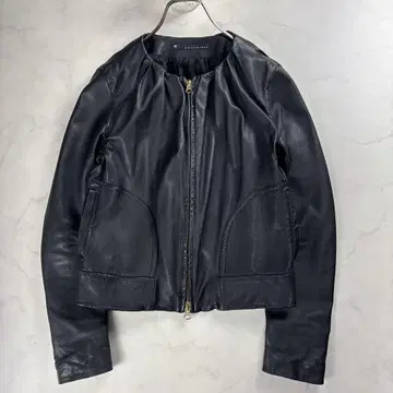 마르티니크 노카라 램 가죽 더블 지퍼 블랙 자켓