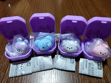 BT21 푹신푹신 링 캡슐 토이 4개 세트