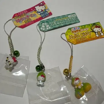 지역 한정 키티 아와지시마 에히메현 쇼도시마 족쇄 스트랩 3종 세트