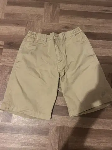 베이지 코튼 숏팬츠