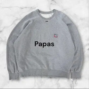 파파스 맨투맨 트레이닝복 그레이 로고 파파스