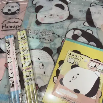 산엑스 하미파 메모장 파일 연필 문구 세트
