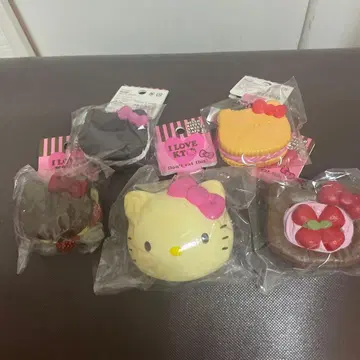 레어 헬로키티 디저트 모티브 스퀴즈 5개 세트