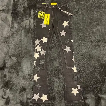 GUAPI PREMIUM 별 패턴 플레어 팬츠