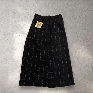 미사용 새상품 WOM NATURAL 체크 무늬 롱 스커트 체크