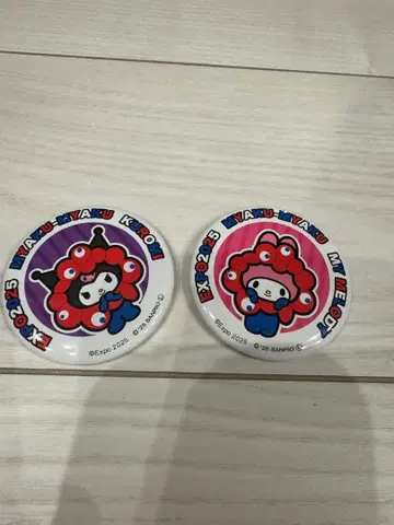 EXPO 2025 캔뱃지 2개 세트 산리오 미야쿠미야쿠