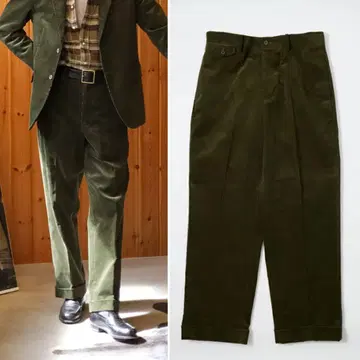 새상품 D.C.WHITE BOSTON CORDUROY 올리브 46