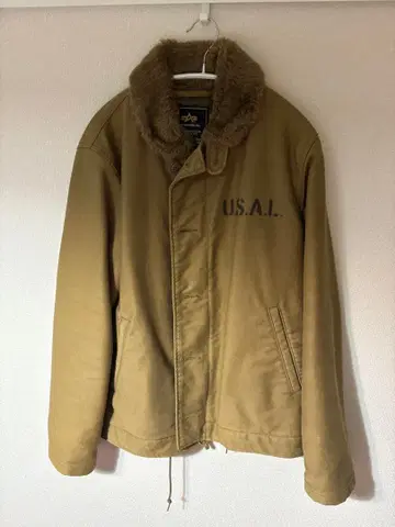 ALPHA INDUSTRIES 밀리터리 자켓 MEDIUM 카키