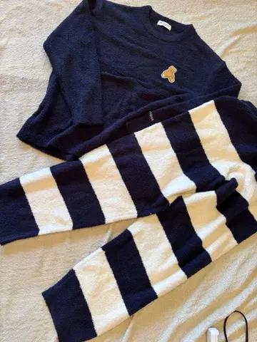 Gelato Pique 네이비 룸웨어 상하의 세트 L 사이즈