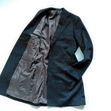 새상품급 SHIPS 스텐카라 코트 울 캐시미어 다크 그레이