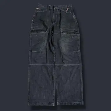 00s Y2K Wide Baggy Denim Many Pocket