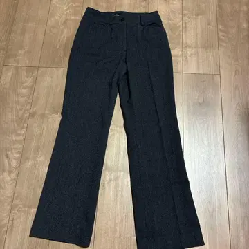 B-Three 다크 그레이 울 플레어 팬츠 30