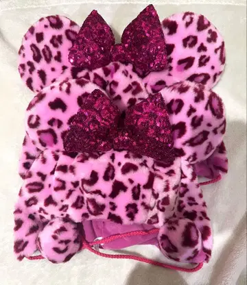 디즈니 팬캡 레오파드 무늬