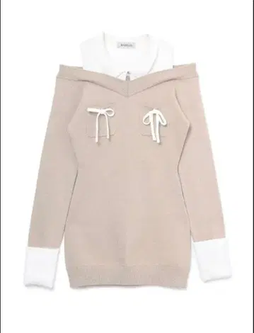 BUBBLES 스쿨 걸 니트 원피스 베이지