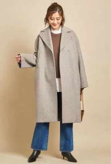 BEAUTY&YOUTH MANTECO 멜란지 미들 코트 베이지