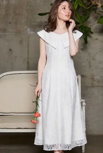 Noela 빅 칼라 레이스 원피스