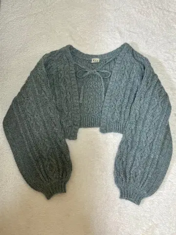 fig London 니트 볼레로 숏 가디건