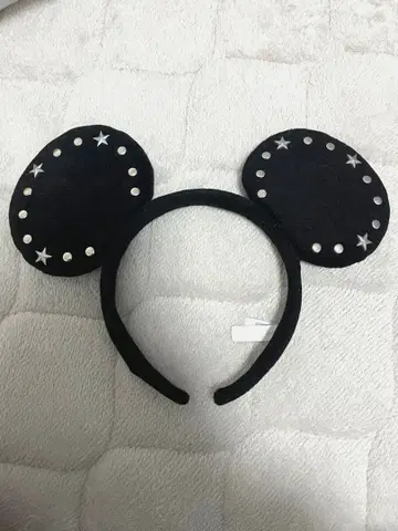 미키마우스 귀 머리띠 M 자수 포함