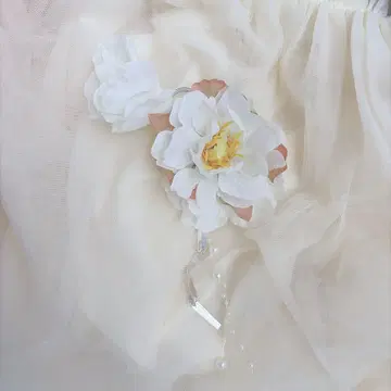 플라워 이어커프 이어후크 웨딩