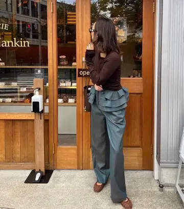 로지몬스터 페플럼 와이드 팬츠