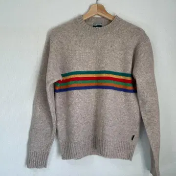 Paul Smith JEANS 베이지 스트라이프 울 니트 스웨터