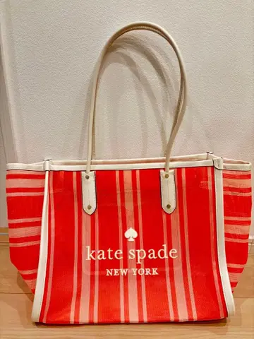 케이트 스페이드 레드 스트라이프 토트백