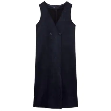 ZARA 더블 브레스트 페이크 스웨이드 원피스