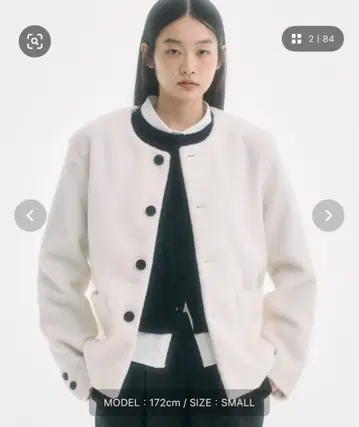 fekete 화이트 노카라 자켓 XS