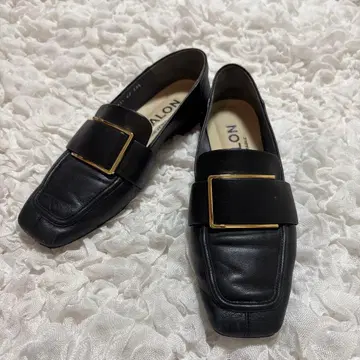 루탈론 가죽 스퀘어 메탈 버클 로퍼 23.5cm