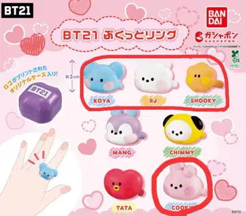 BT21 통통 반지 4종 세트