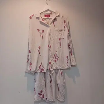 [새상품급] 젤라또피케 파자마 튤립 꽃무늬 핑크