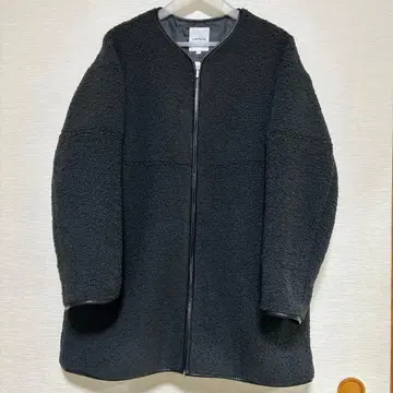 LEPSIM 렙심 절개 라이트 보아 코트 차콜 그레이