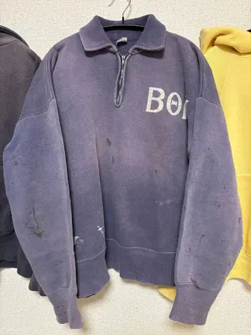 50s 빈티지 하프 집 스웨트