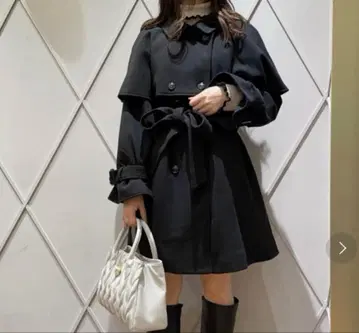 마제스틱 레곤 케이프 세트 미디 코트 블랙 M