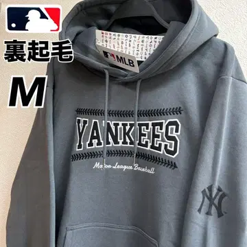 [M] MLB 양키스 볼 스티치 패턴&마프 포켓 속기모 후드티 긴팔